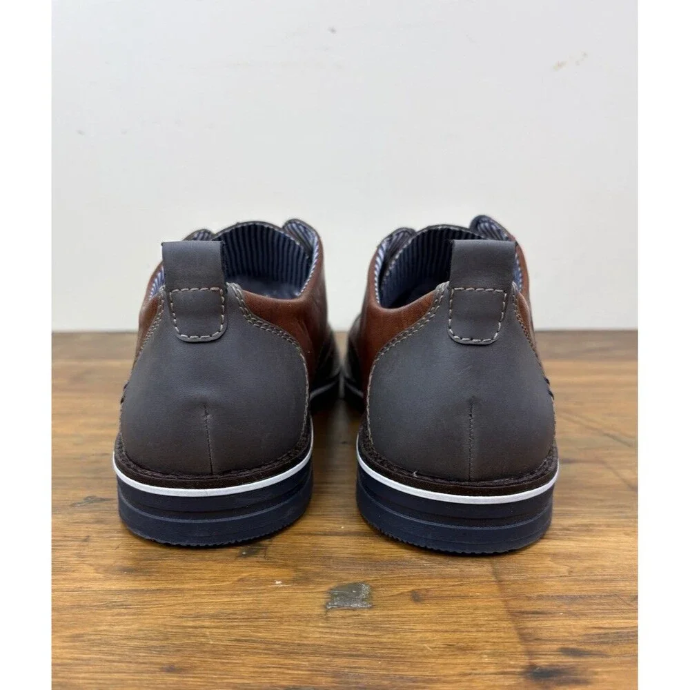 Rieker Wessex Wingtip Oxford Shoes Mens 11 Brown Leather Navy Blue Brogue